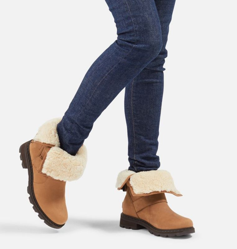 Sorel Dam Gummistövlar Brun - Lennox™ Moto Cozy Mid - HPU-205487